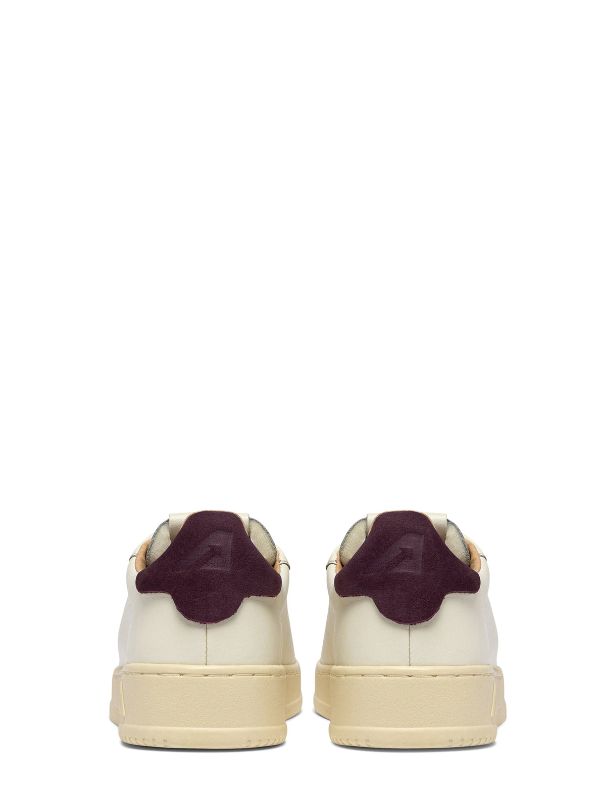 Low-Top Leather Sneakers with Suede Heel Tab