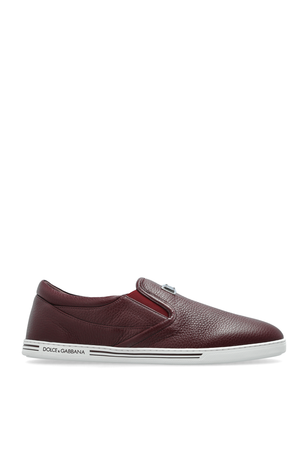 Leather slip-on shoes