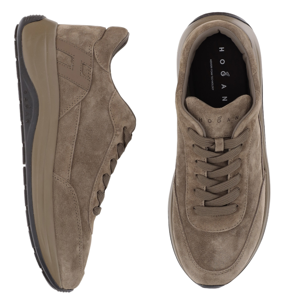 Hi-Light Suede Sneakers With Contrasting Logo Detail