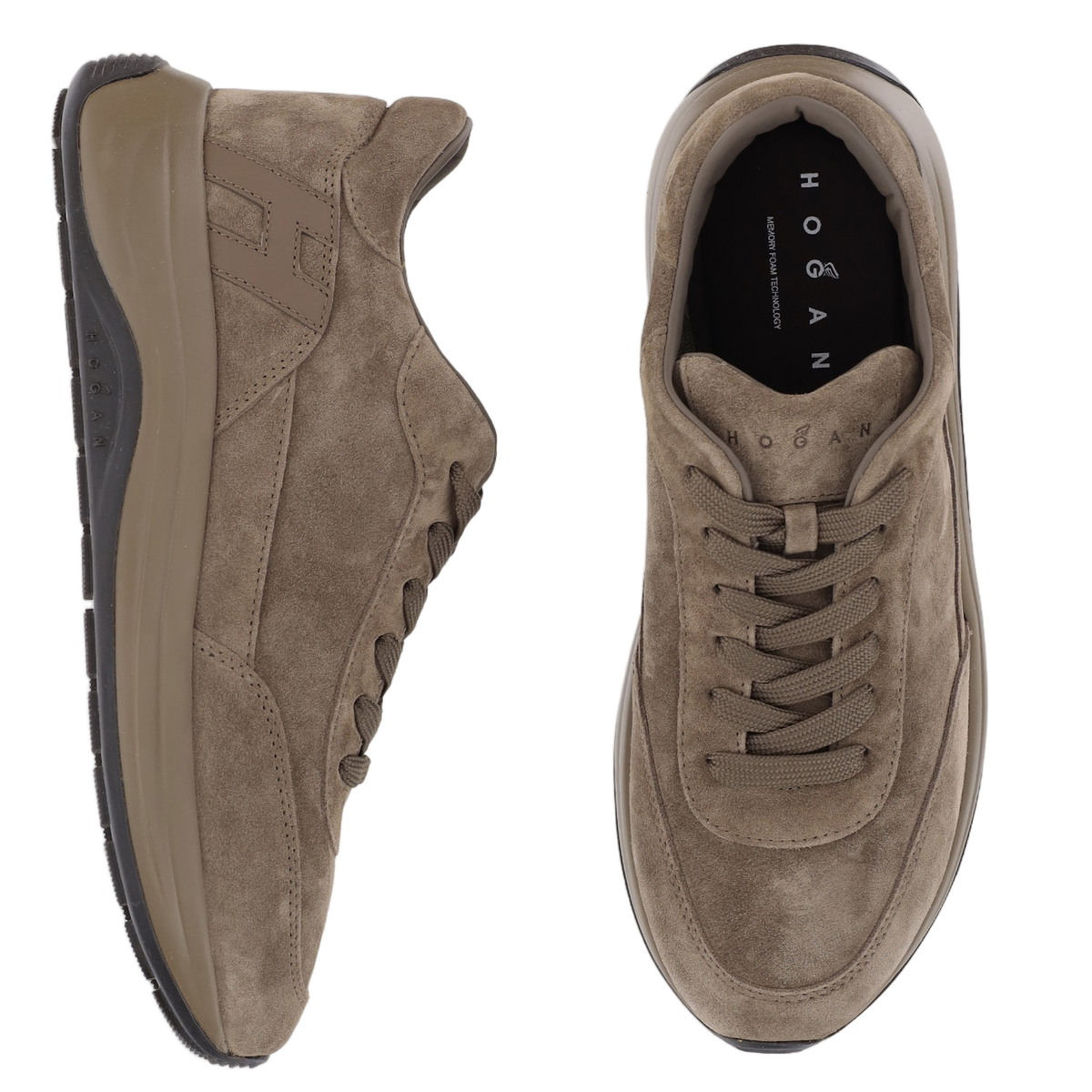 Hi-Light Suede Sneakers With Contrasting Logo Detail