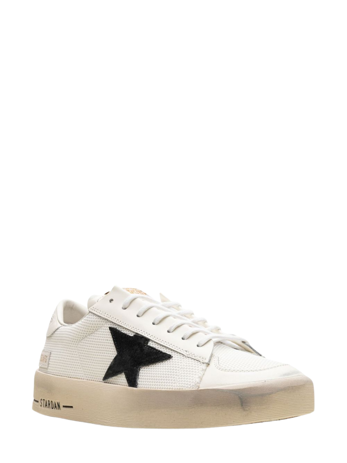 Black Perforated Upper Winged Emblem Low-Top Sneakers