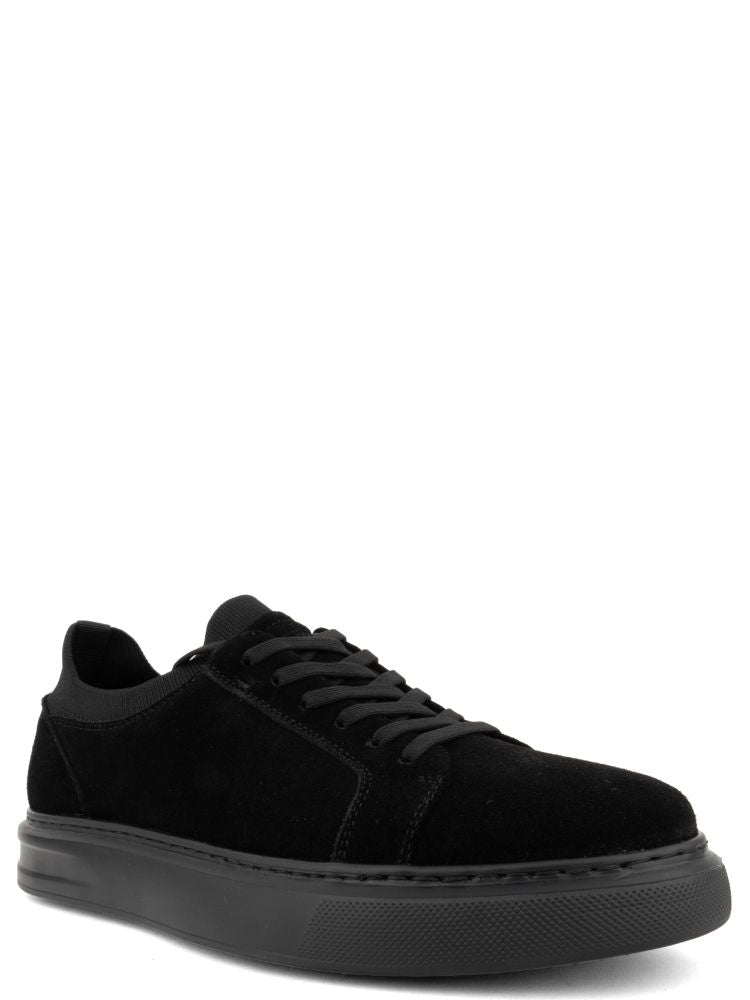 Black Leisure Low-Top Suede Sneakers