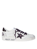 Ball Star Low-Top Distressed White Leather Sneakers