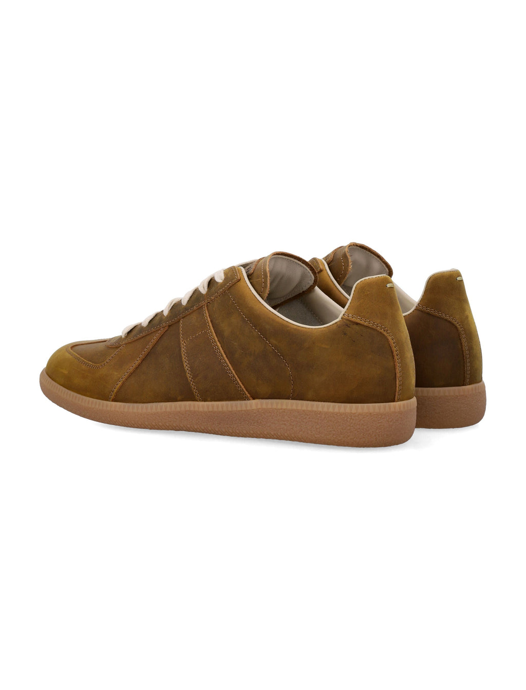 Low-Top Sneakers with Matte Finish and Contrasting Laces