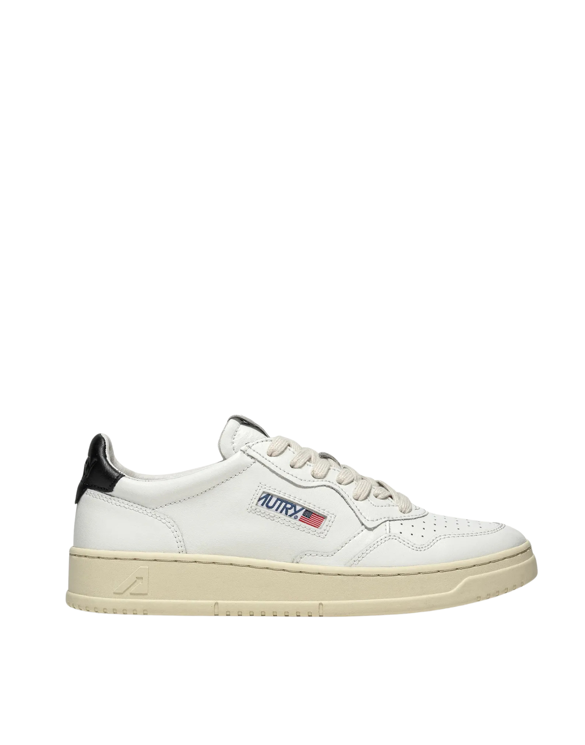 Autry Medalist Low White And Black Leather Men’S Sneakers Aulm Ll22 M