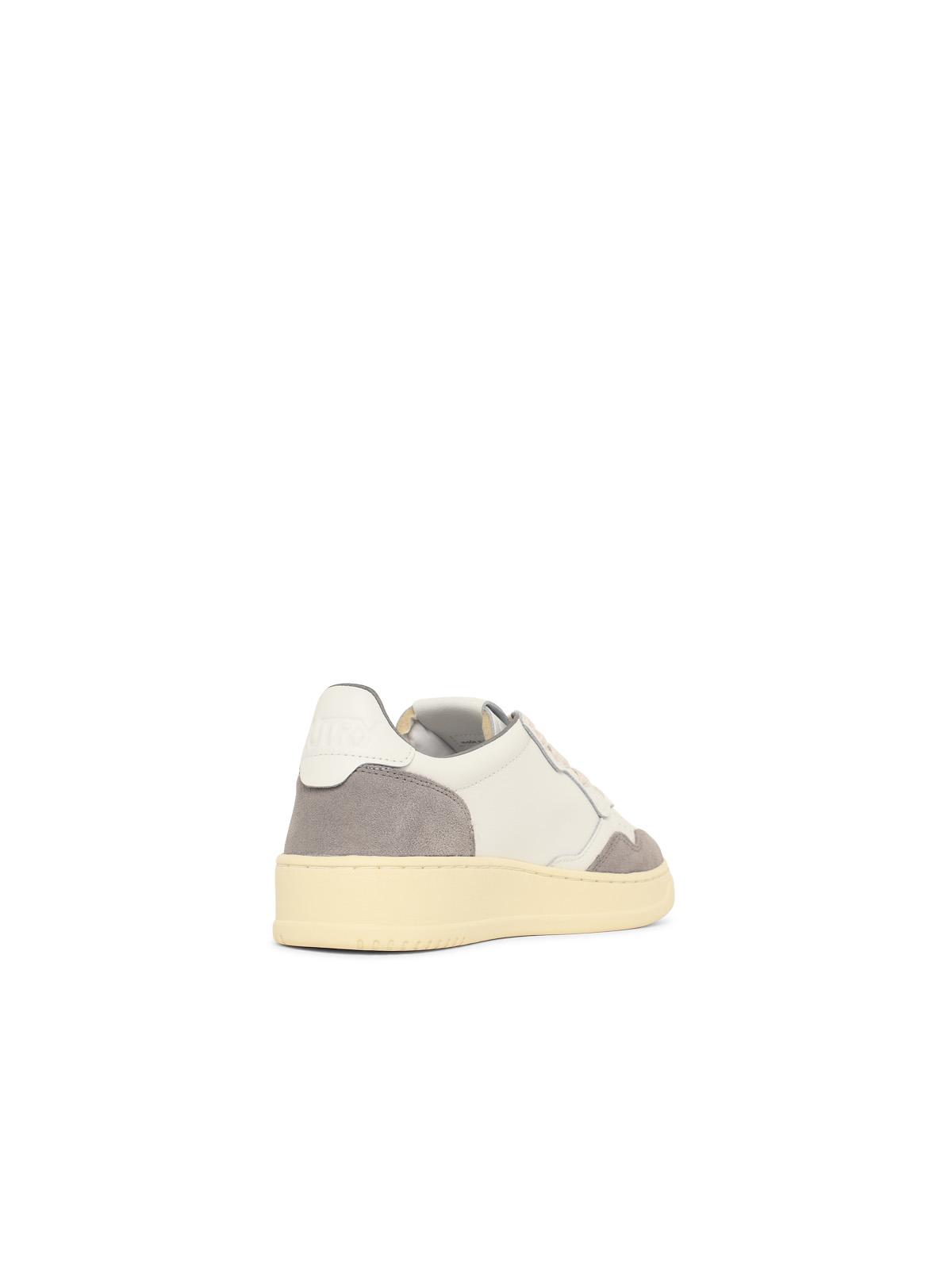 'Medalist Low' White And Grey Leather Sneakers