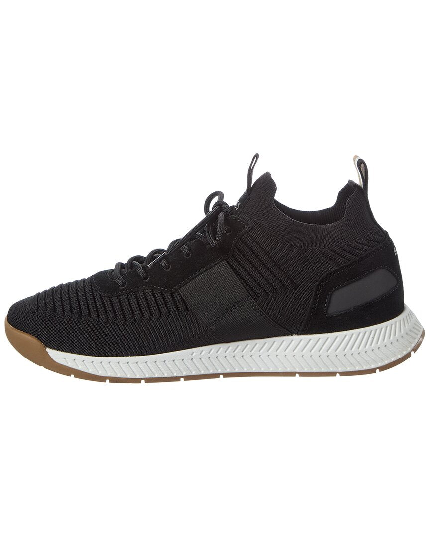 Hugo Boss Titanium Knit & Suede Sneaker