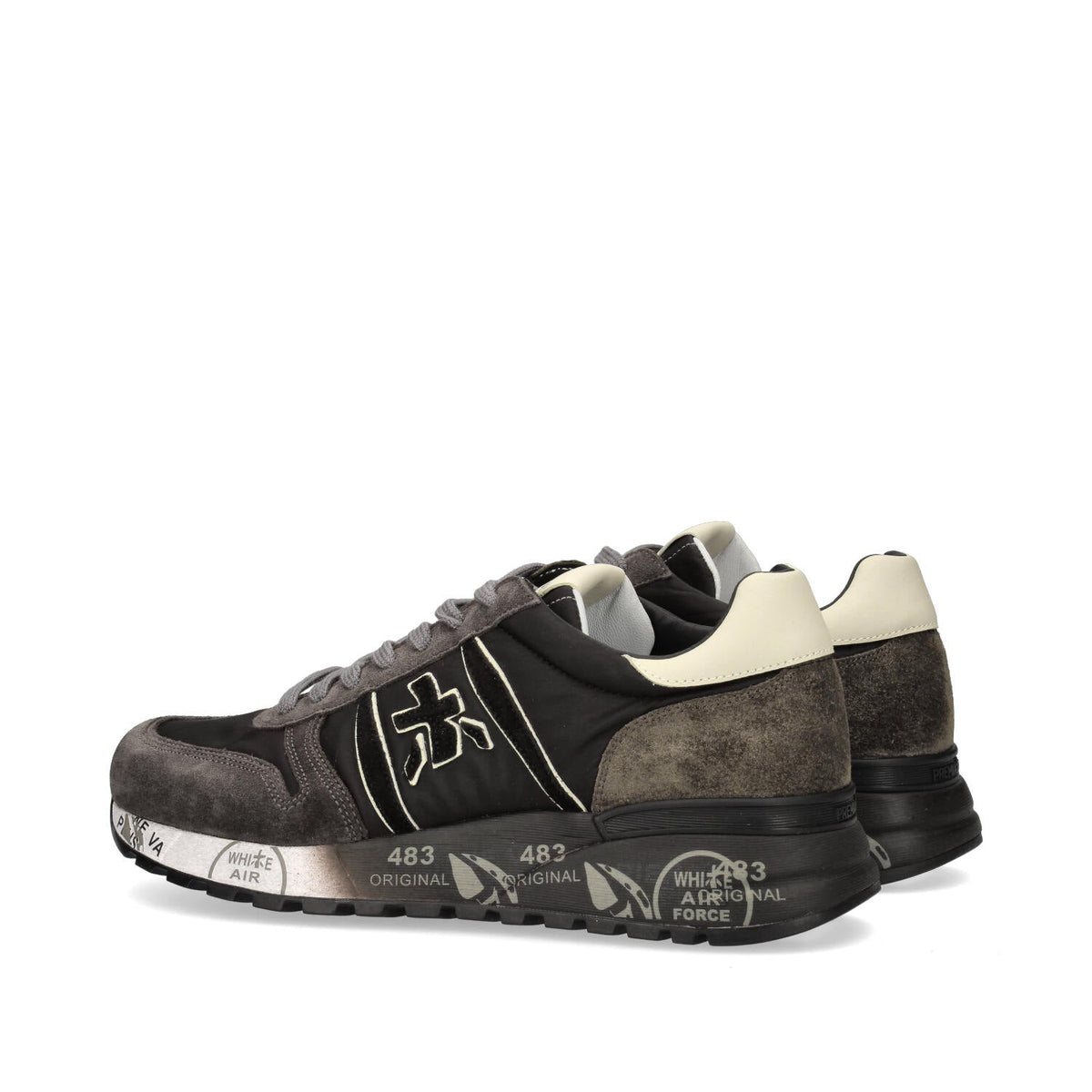 Grey Sporty Suede Fabric Sneakers