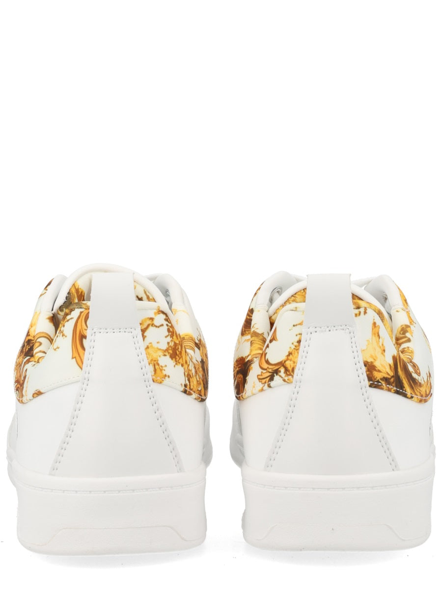 Black Gold Baroque Pattern Sneakers