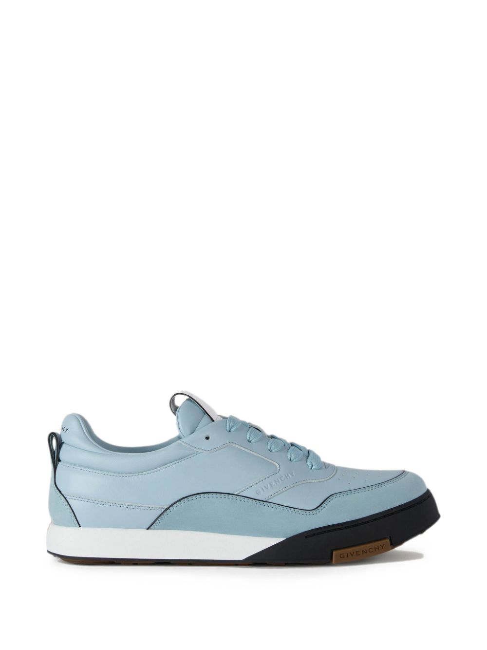 Light Blue Black Accent Low-Top Sneakers