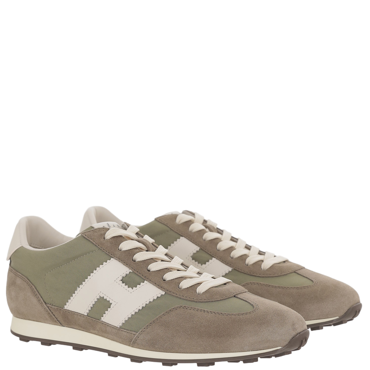 Low-Top Sneakers In Suede And Mesh With Memory Foam Insole