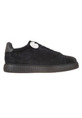 Brown H-Stripes Suede Platform Sneakers