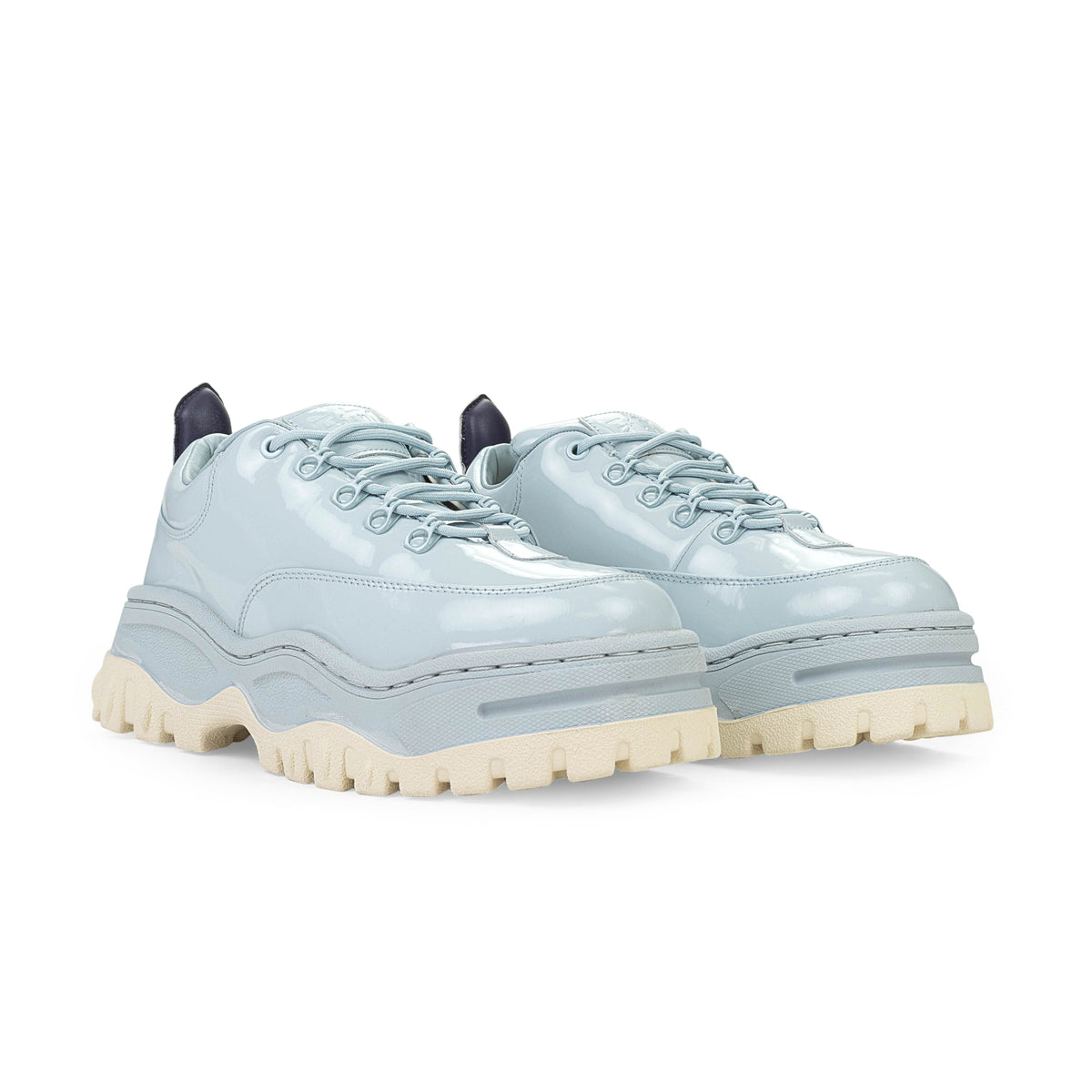 ANGEL PATENT LIGHT BLUE SNEAKERS
