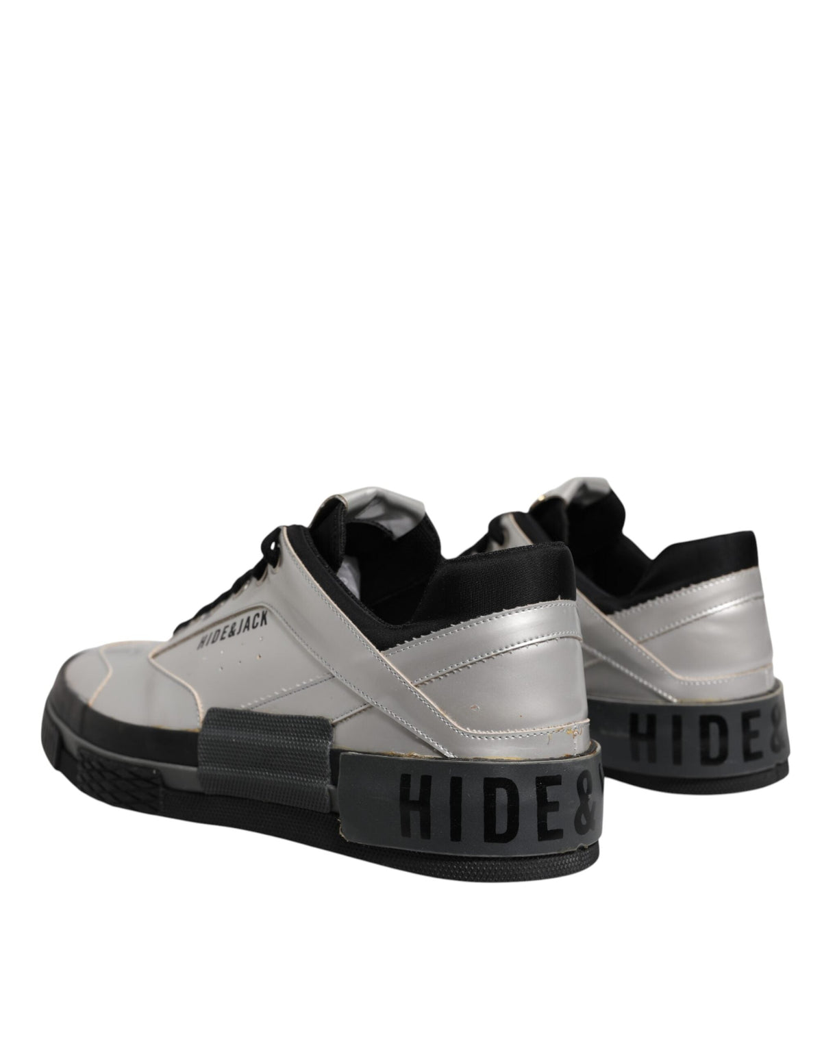 HIDE & JACK Metallic Low Top Lace Up Sneakers Men's Shoes (Pre-Owned)