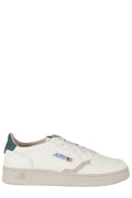 Cream Green Medalist Low Leather Sneakers
