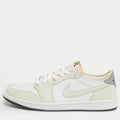 Air Jordans White/green Leather Jordan 1 Retro Low White Ghost Green Sneakers
