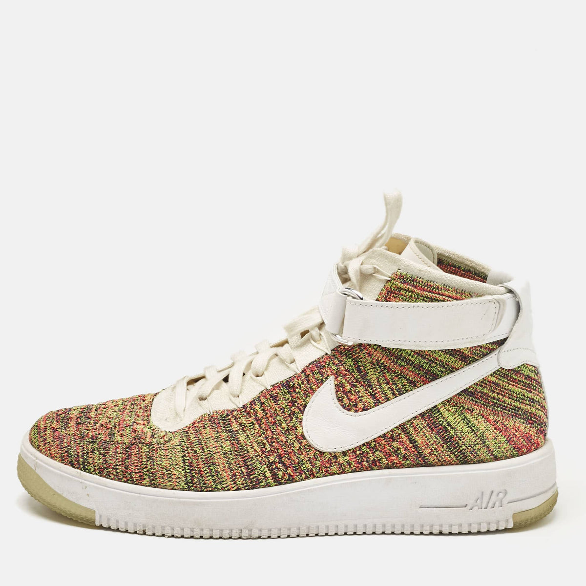 Air Jordans Multicolor Fabric And Leather Air Force High Top Sneakers