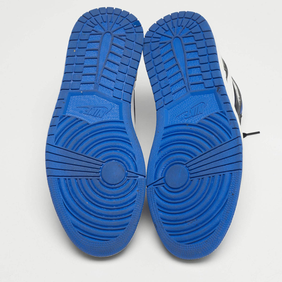 Air Jordans Multicolor Leather Jordan 1 Retro High Royal Toe Sneakers