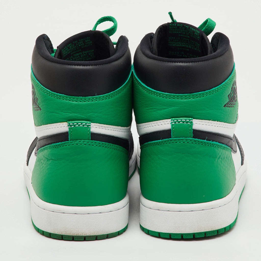 Air Jordans Green/black Leather Jordan 1 Retro High Og Lucky Green Sneakers