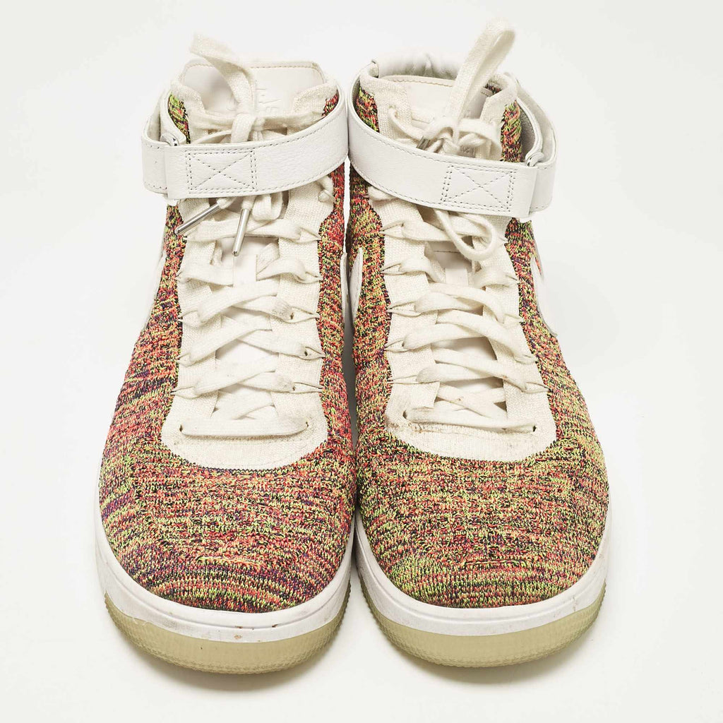 Air Jordans Multicolor Fabric And Leather Air Force High Top Sneakers