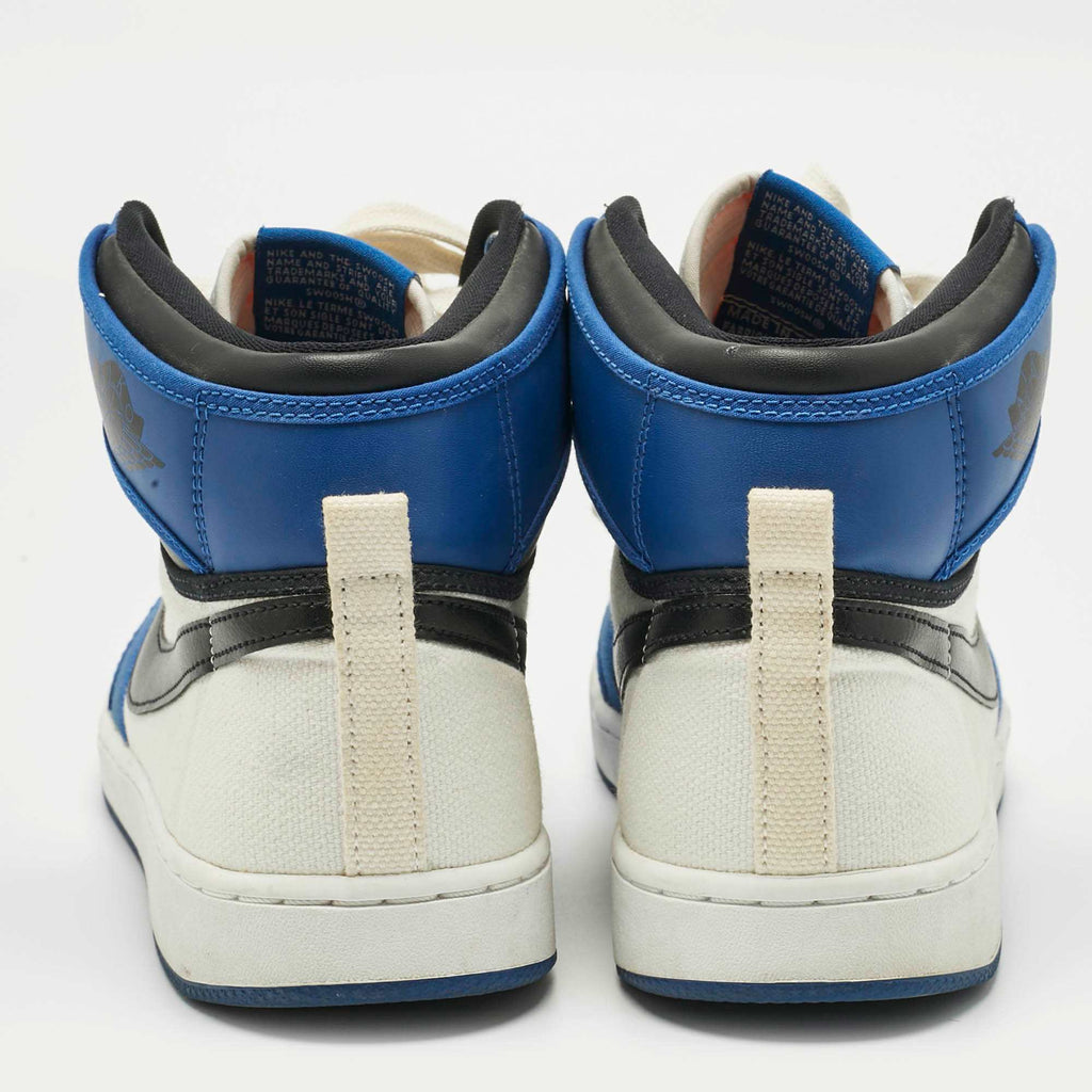 Air Jordans Multicolor Canvas And Leather Jordan 1 Retro Ajko Storm Blue Sneakers