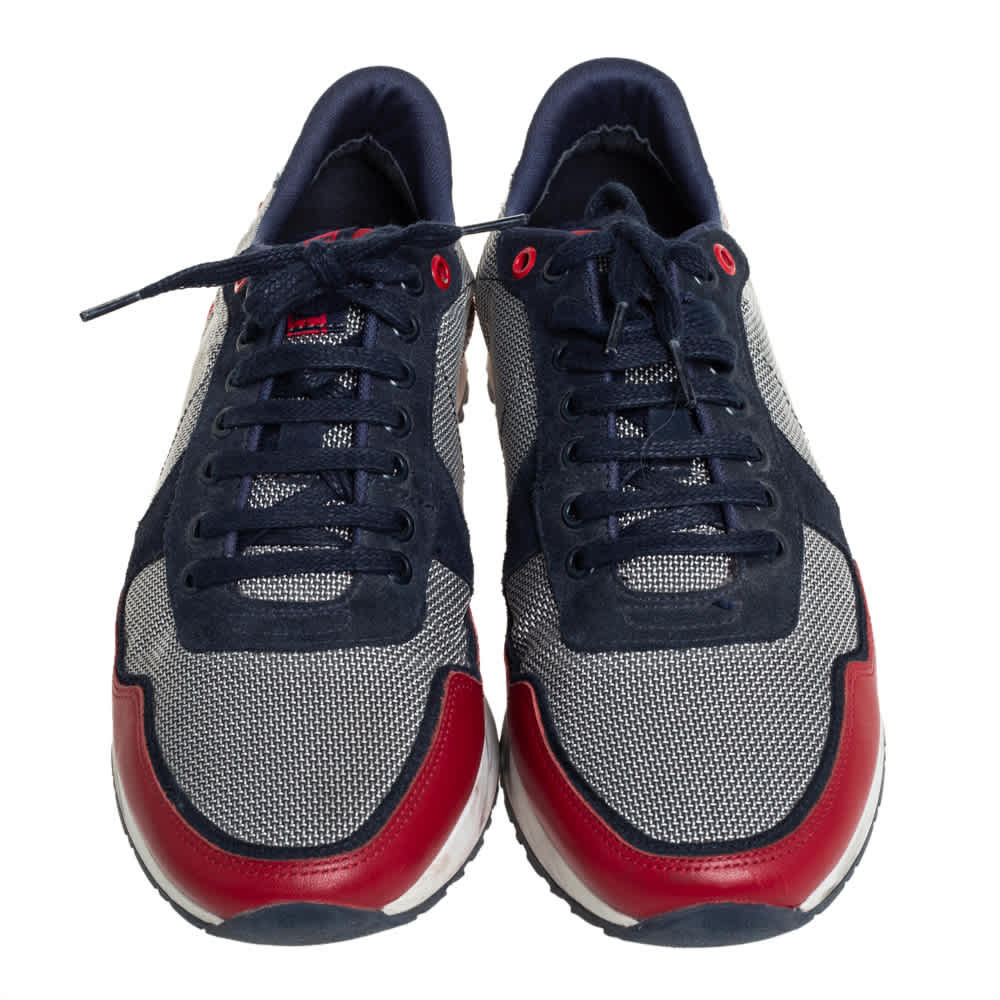Ch Carolina Herrera Multicolor Suede And Leather Low Top Sneakers