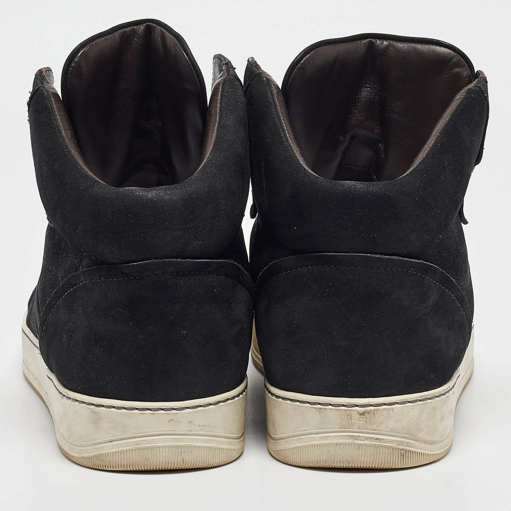 Lanvin Black Nubuck High Top Sneakers