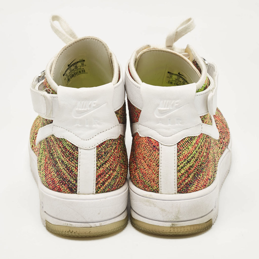 Air Jordans Multicolor Fabric And Leather Air Force High Top Sneakers