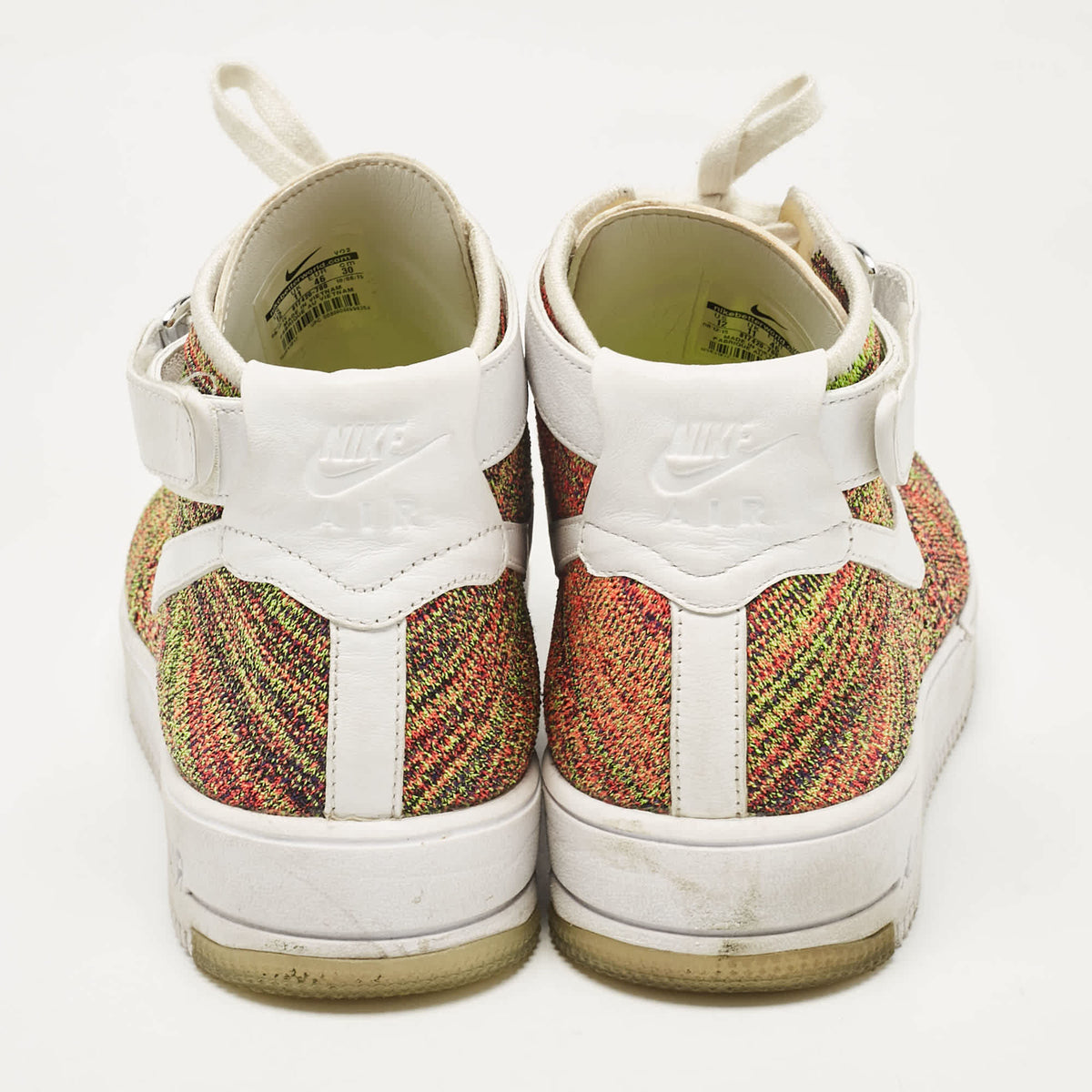 Air Jordans Multicolor Fabric And Leather Air Force High Top Sneakers