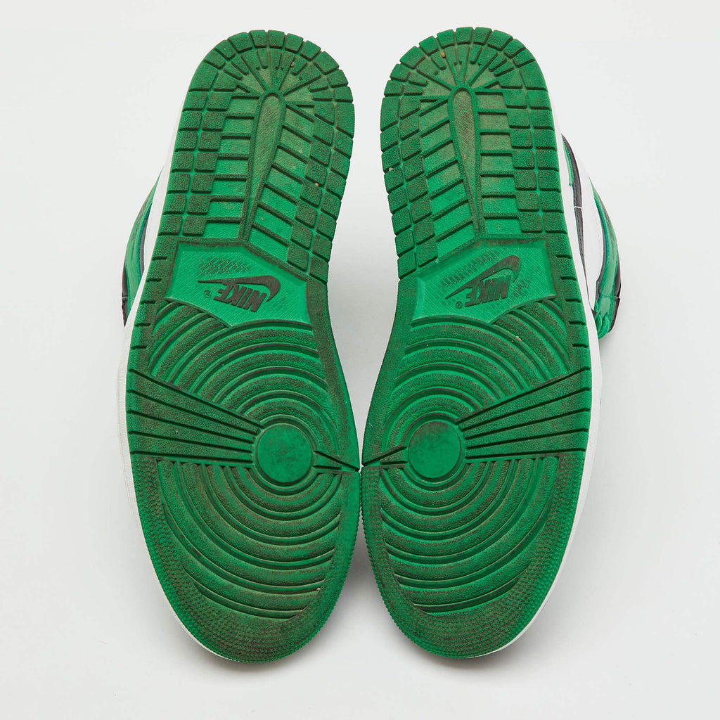 Air Jordans Green/black Leather Jordan 1 Retro High Og Lucky Green Sneakers