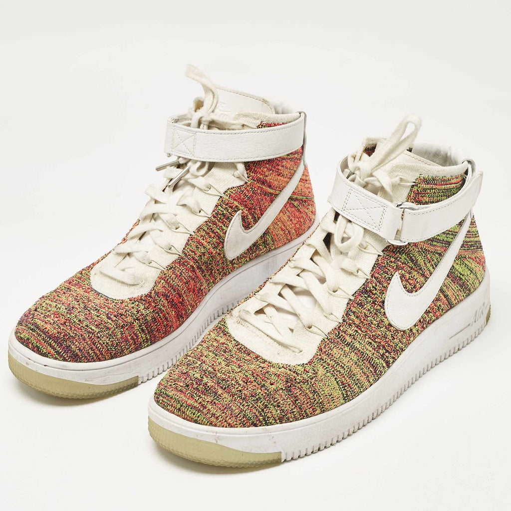 Air Jordans Multicolor Fabric And Leather Air Force High Top Sneakers