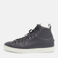Jimmy Choo Grey Leather High Top Sneakers
