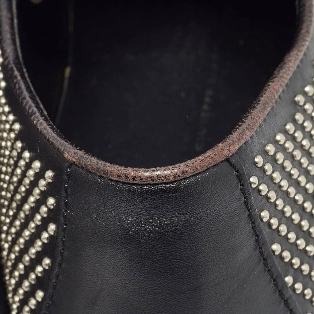Giuseppe Zanotti Black Studded Leather Eve Slip On Sneakers