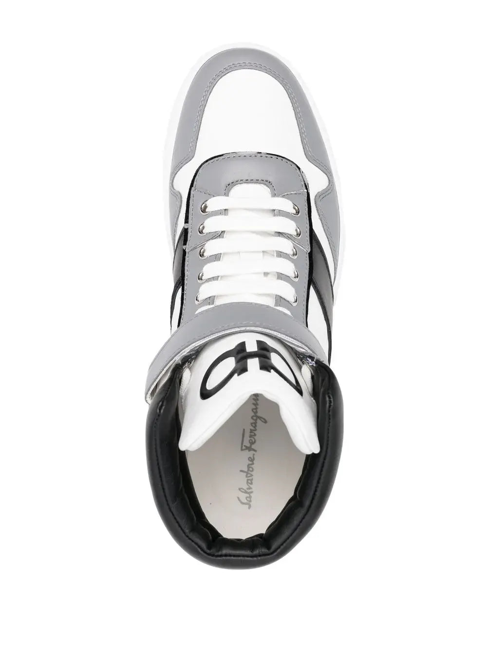 Ferragamo Logo-Print Hi-Top Sneakers
