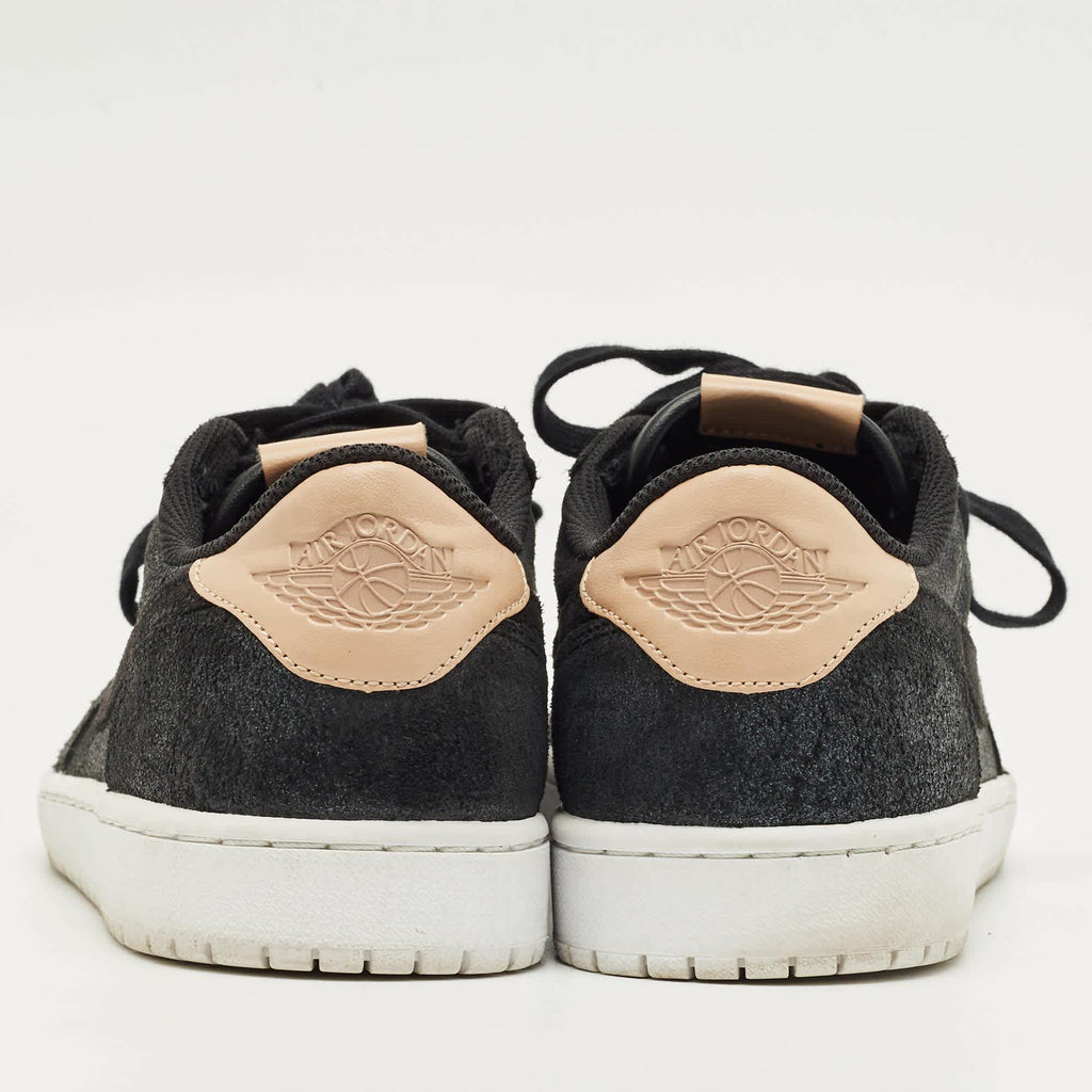 Air Jordans Black Suede Jordan 1 Retro Low Og Black Vachetta Sneakers