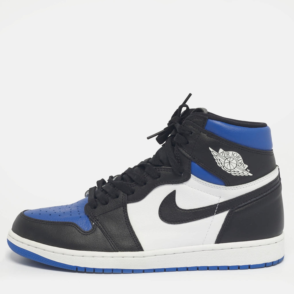 Air Jordans Multicolor Leather Jordan 1 Retro High Royal Toe Sneakers