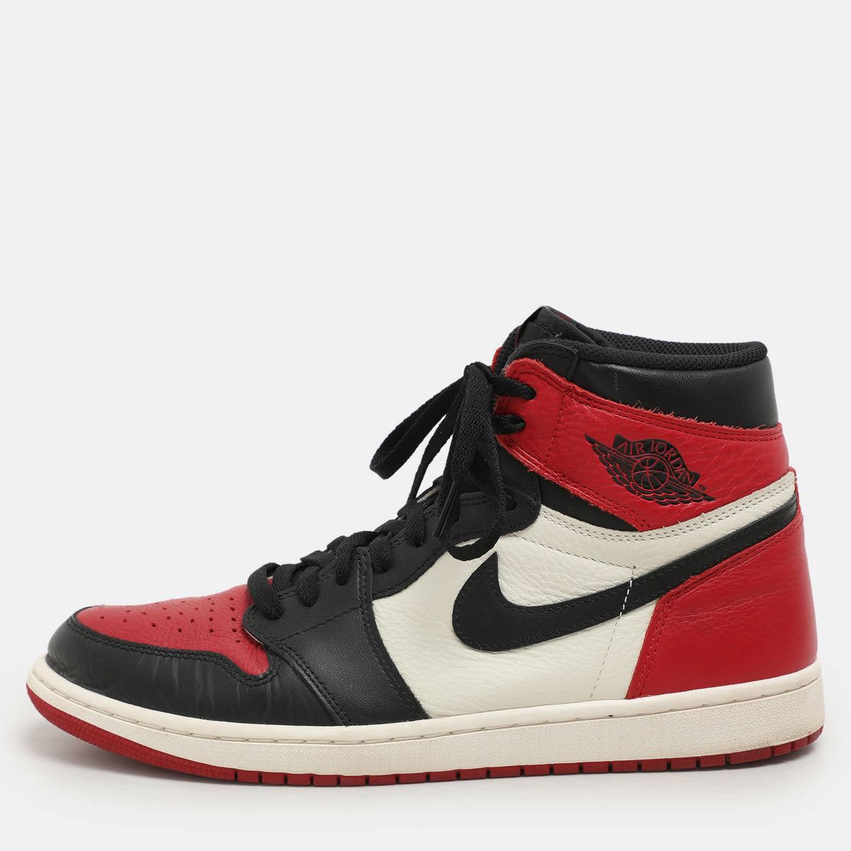 Air Jordans Tricolor Leather Air Jordan 1 Retro High Top Sneakers
