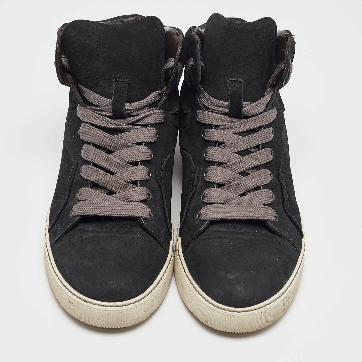 Lanvin Black Nubuck High Top Sneakers