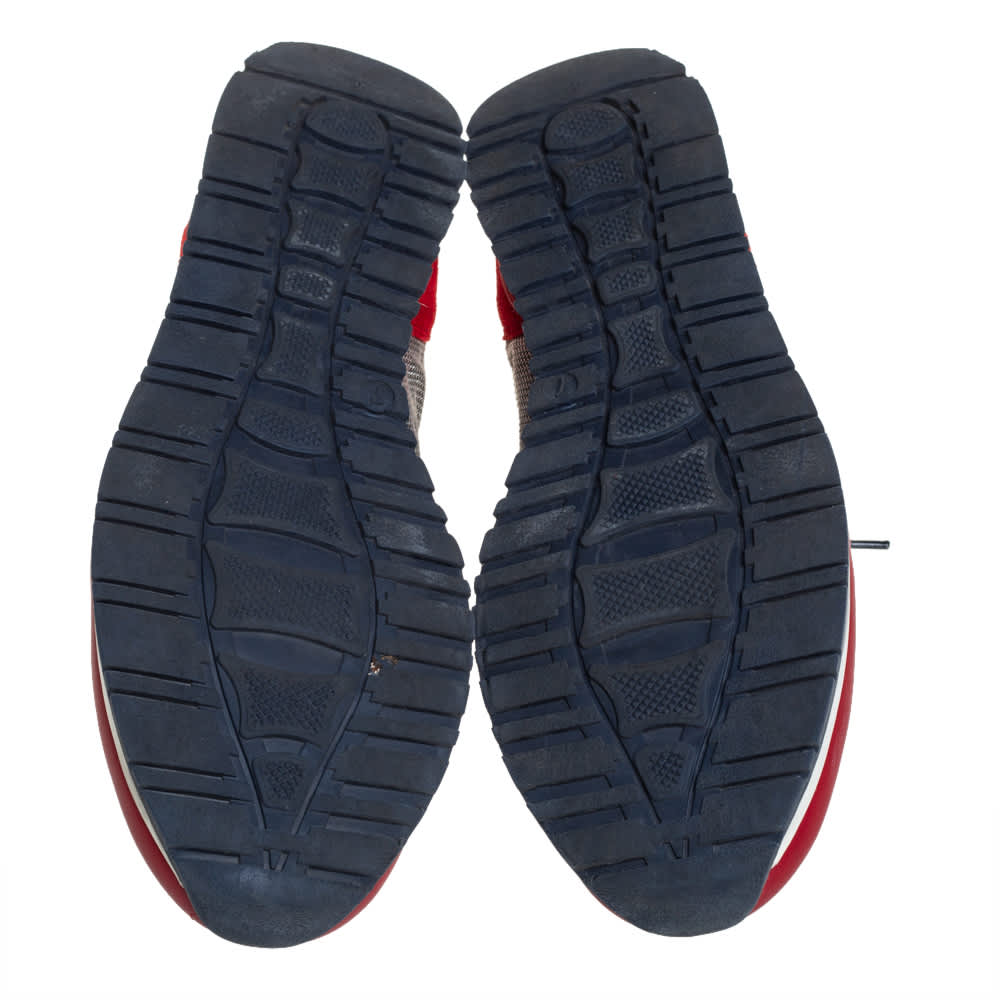 Ch Carolina Herrera Multicolor Suede And Leather Low Top Sneakers