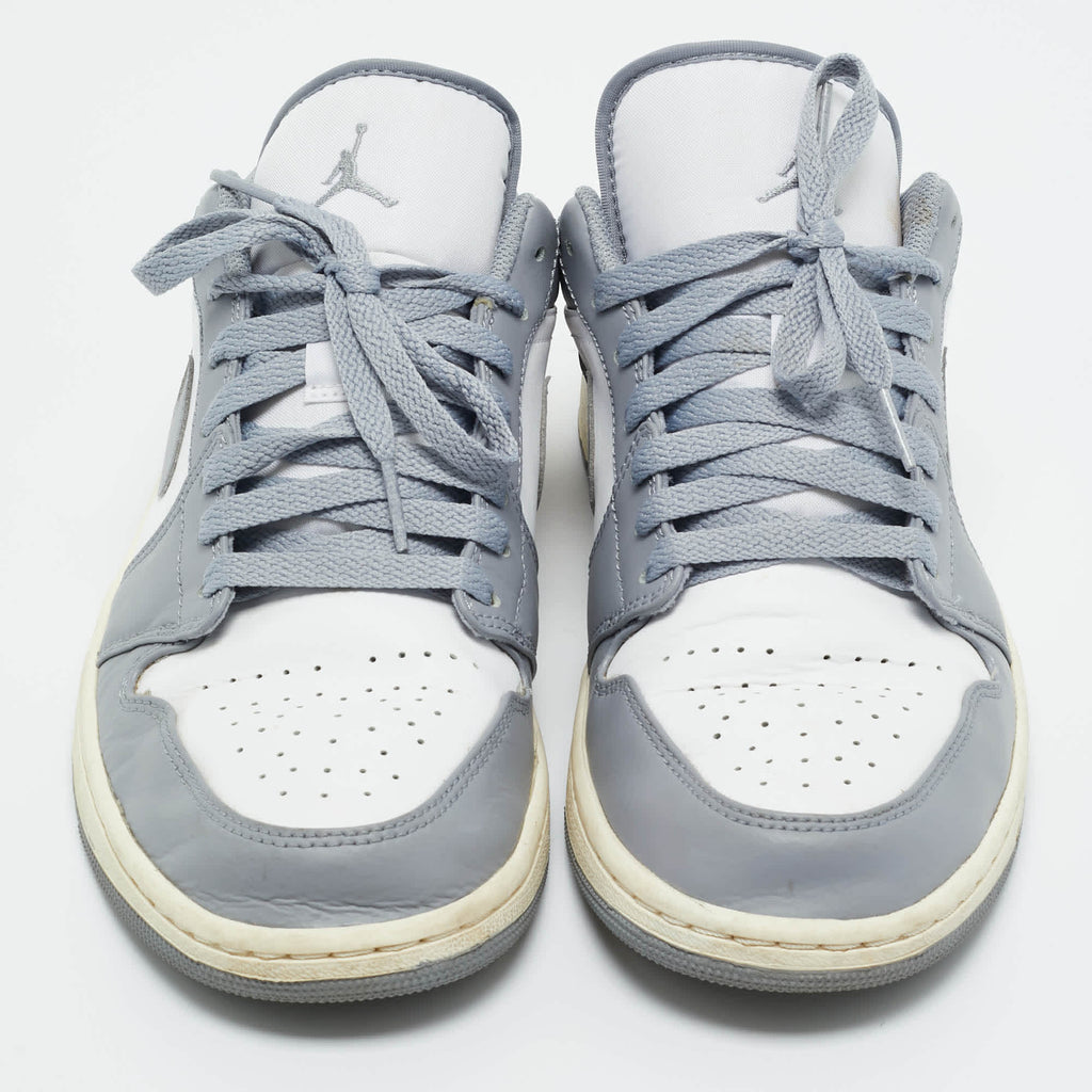 Air Jordans Grey/white Leather Jordan 1 Low Vintage Stealth Grey&nbsp;sneakers