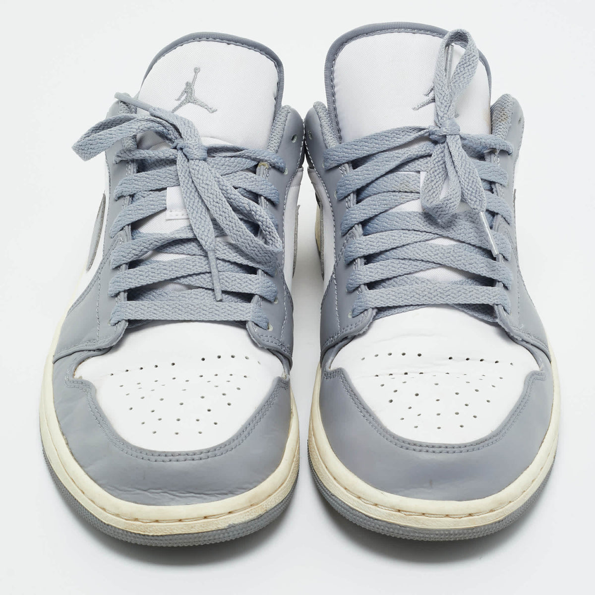 Air Jordans Grey/white Leather Jordan 1 Low Vintage Stealth Grey&nbsp;sneakers