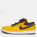 Air Jordans Yellow/black Leather Jordan 1 Low University Gold Sneakers