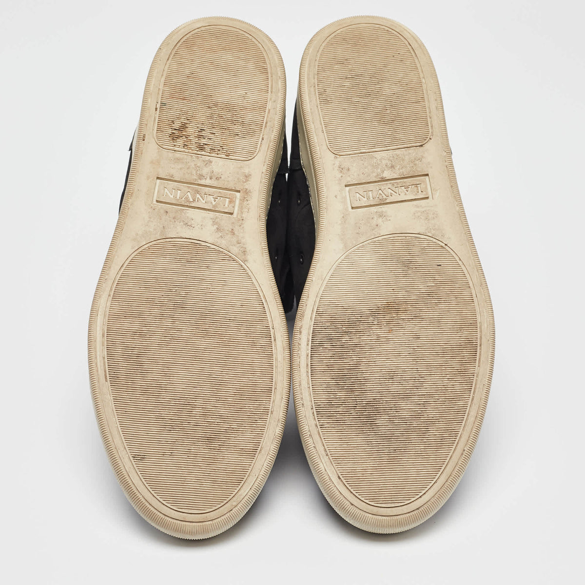 Lanvin Black Nubuck High Top Sneakers