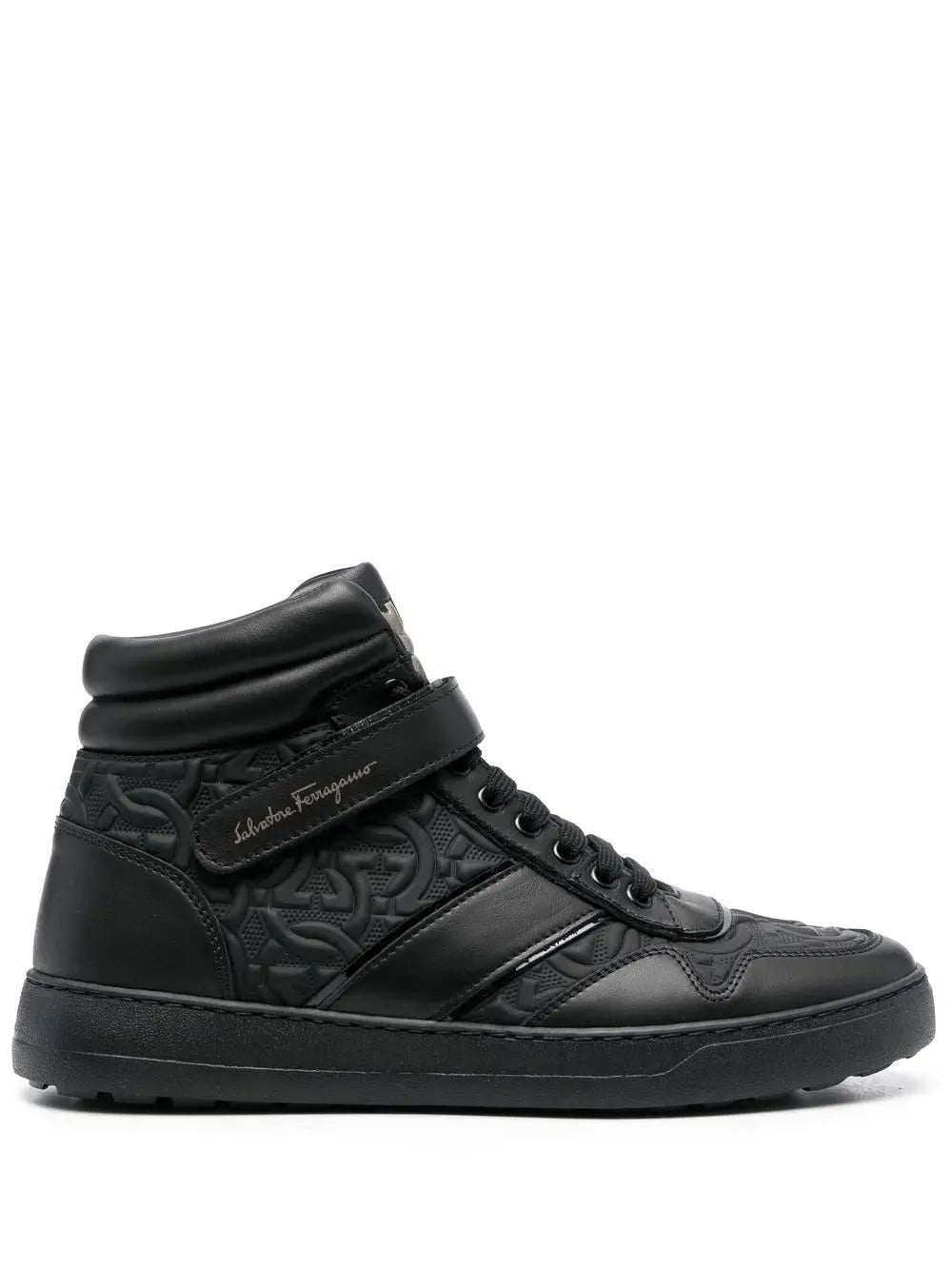 Ferragamo Embossed Hi-Top Sneakers