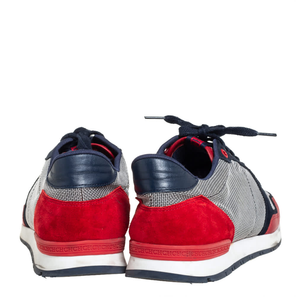 Ch Carolina Herrera Multicolor Suede And Leather Low Top Sneakers