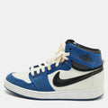 Air Jordans Multicolor Canvas And Leather Jordan 1 Retro Ajko Storm Blue Sneakers